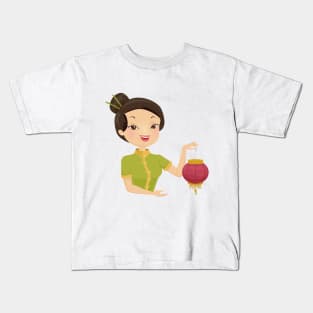 Qipao Woman Kids T-Shirt